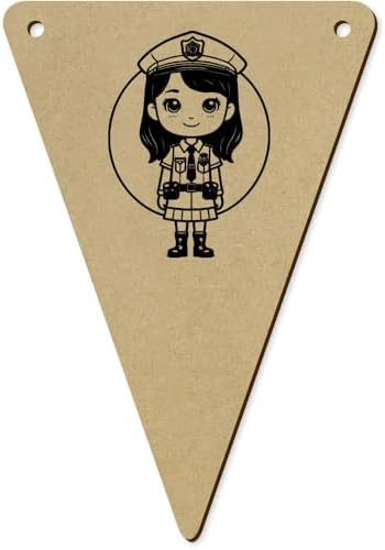 5 Piece 140mm Community Police Wooden Bunting Flags