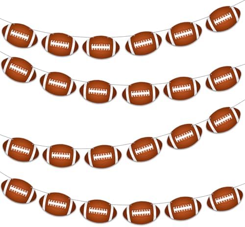 Candy Chef Football Party Banners 4PCS Pre-Strung Decorations