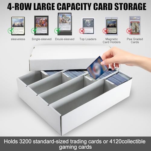 4 Row Trading Card Storage Box 2 Pack