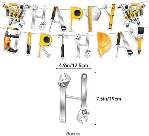 Tools Themed Birthday Party Decorations Kit