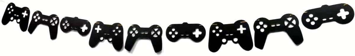 Video Game Controller Birthday Banner - Black