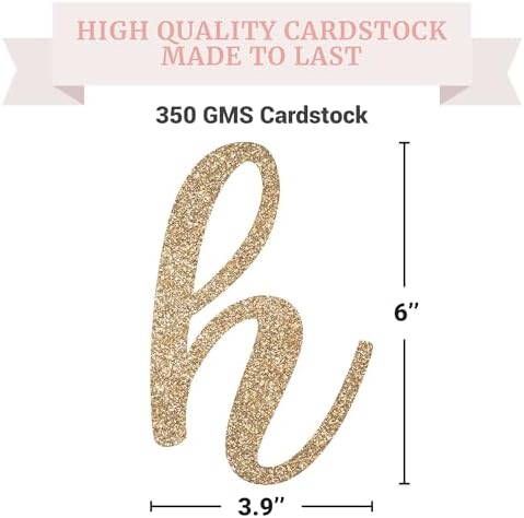 Pre-Strung Gold Glitter Bachelorette Party Banner - No DIY