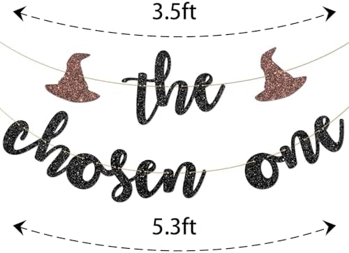 Wizard Theme 1st Birthday Banner with Glitter