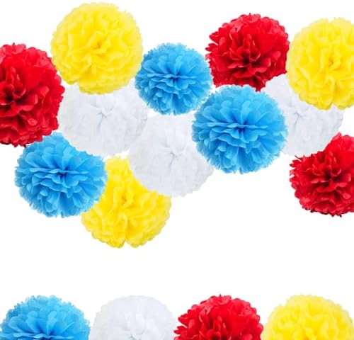 AimtoHome 12 Piece Tissue Pom Pom Decor Kit