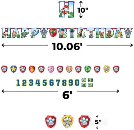 Paw Patrol Personalized Jumbo Letter Birthday Banner Kit 1