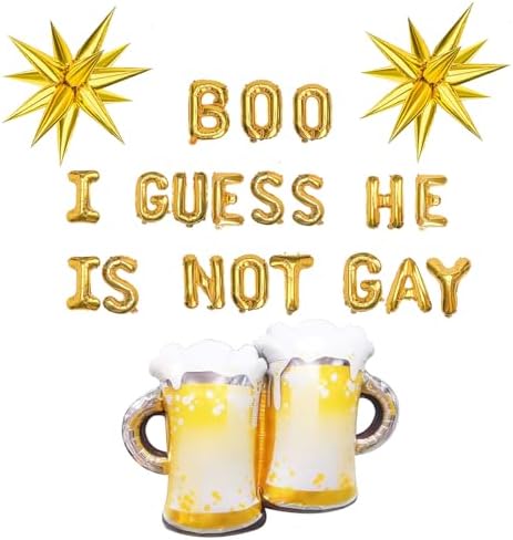 Funny Bachelor Party Gold Glitter Banner