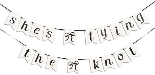 Shes Tying The Knot Banner Bridal Shower Decoration
