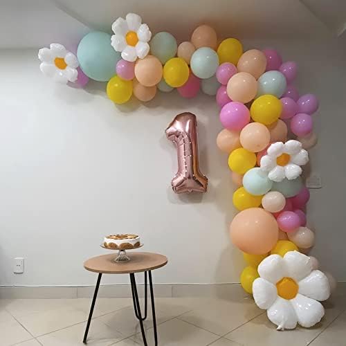 Beliueyes Daisy Balloon Garland Arch Kit 140Pcs