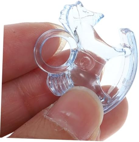 24pcs Acrylic Rocking Horse Decorations for Baby Shower