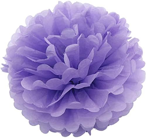 IGUO 30pcs Tissue Paper Pom Poms Garland Decorations