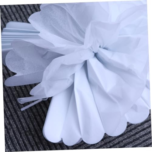 TOKIDNY 18pcs White Tissue Pom Poms for Party Decorations