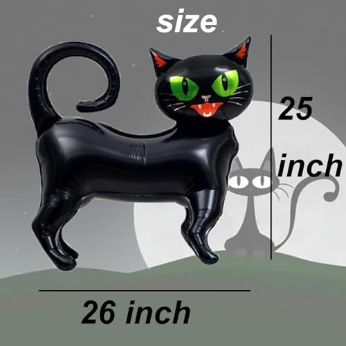 3pcs Black Cat Balloon 3D Standing for Party Decorations