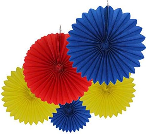 5 Pcs Tissue Paper Fan Set for Party Decorations