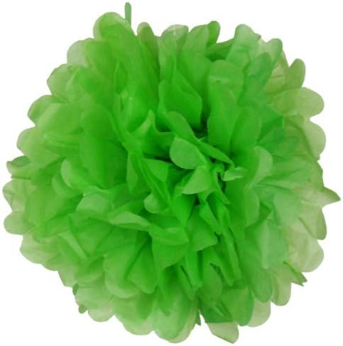 Green Tissue Paper Pom Poms 10 Inch 3 Pack