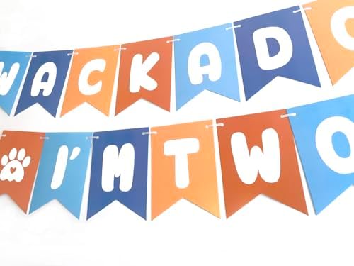 Blue Orange 2nd Birthday Decor Banner Set