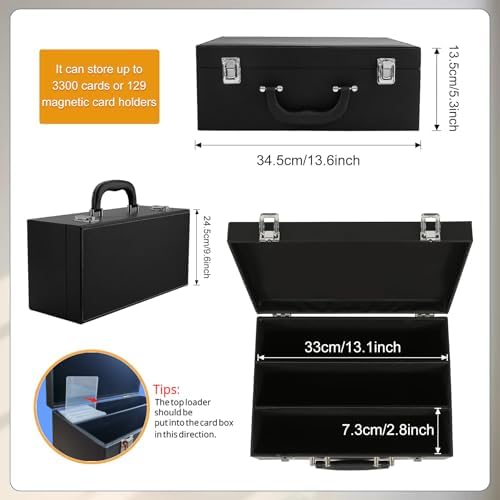 Leather Closure Card Storage Box for 3300 Trading Cards