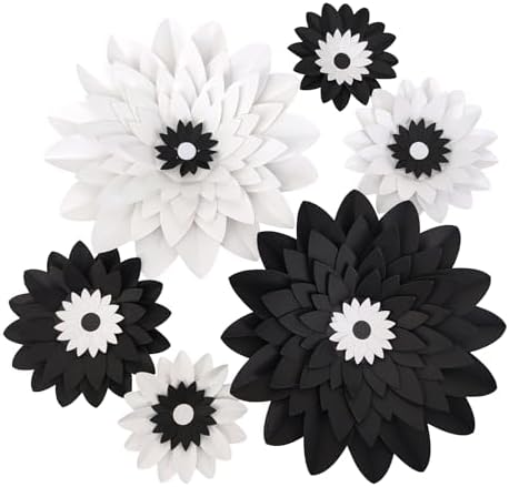 Mybbshower Paper Flowers for Wall Decor Set of 6