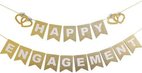 GOGOBAY Happy Engagement Pre-Strung Banner