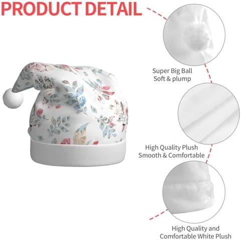 QINZHENG Wildflower Santa Hat for Women