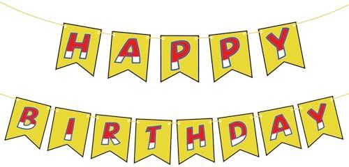 Anime Birthday Banner with Happy and Birthday Text