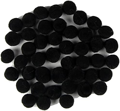 Touch of Nature 075 Pom Poms 45 Pkg Black