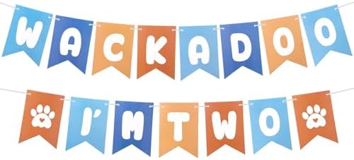 Blue Orange 2nd Birthday Decor Banner Set