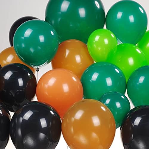 Video Game Balloon Garland Kit 135pcs Green Black Brown