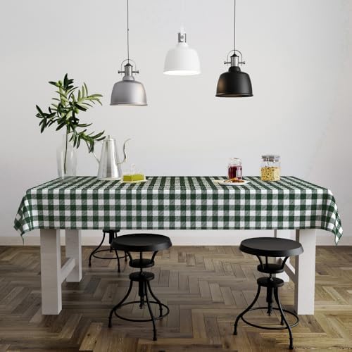 3 Pack Blackish Green Gingham Tablecloths for Parties