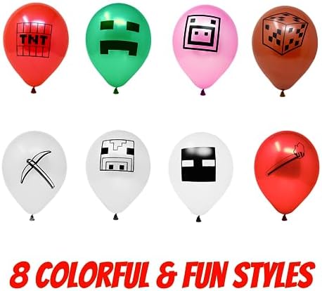 Mining Fun Banner and 48 Pcs Balloons Party Decor
