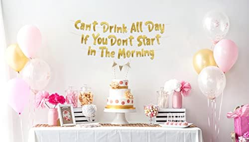 Funny Bachelorette and Bachelor Party Gold Glitter Banner