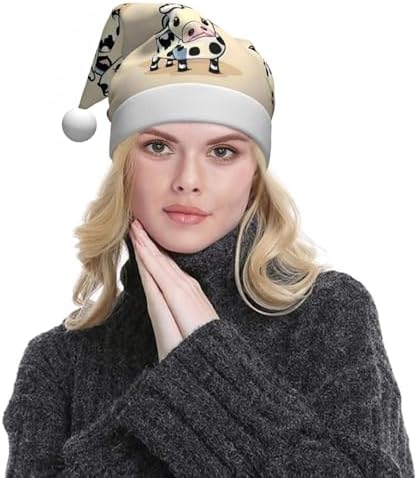 QinZheng Cartoon Milk Cow Santa Hat