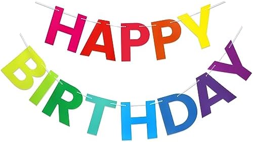 Happy Birthday Banner 9ft Pre-Strung No Assembly