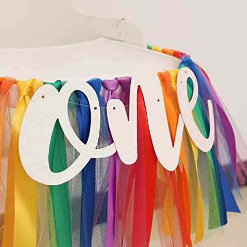 WAOUH Rainbow Birthday Banner - Highchair Decoration