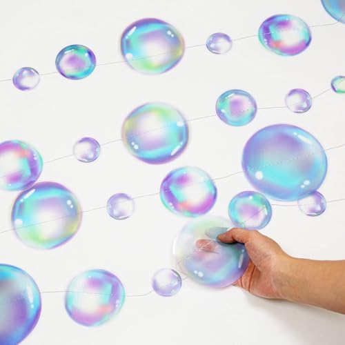 Decor365 Little Mermaid Party Decor Purple Blue Bubble Garland