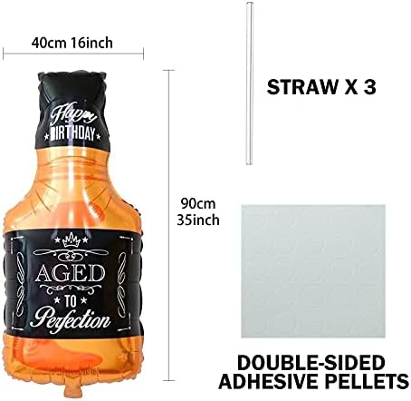 Whiskey Bottle Beer Cup Balloons Set of 4