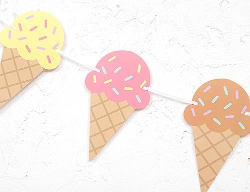 Ice Cream Birthday Banner for Kids and Family