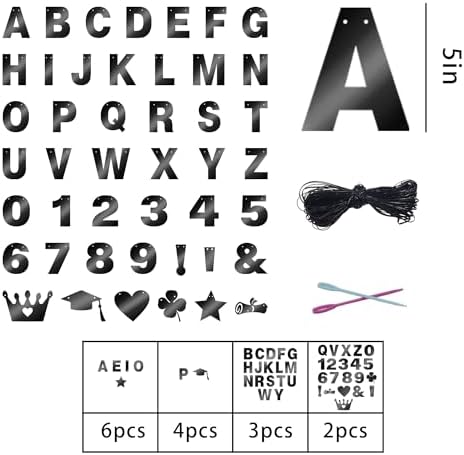131 PCS Custom Birthday Wedding Banner Letters