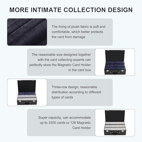 Leather Closure Card Storage Box for 3300 Trading Cards