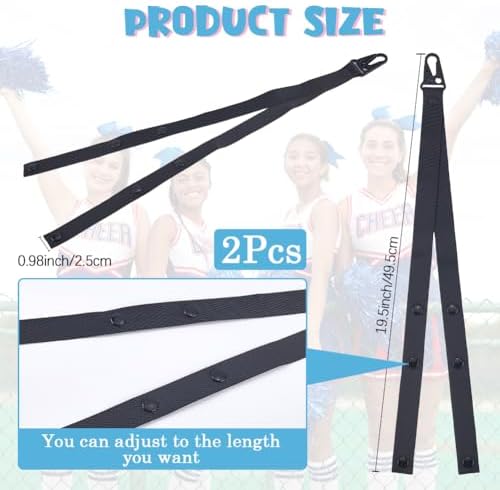 CREATCABIN Adjustable Pom Pom Holder for Cheerleaders 2Pcs Set