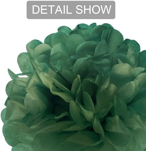 15PCS Sage Green Tissue Paper Pom Poms Decor Set