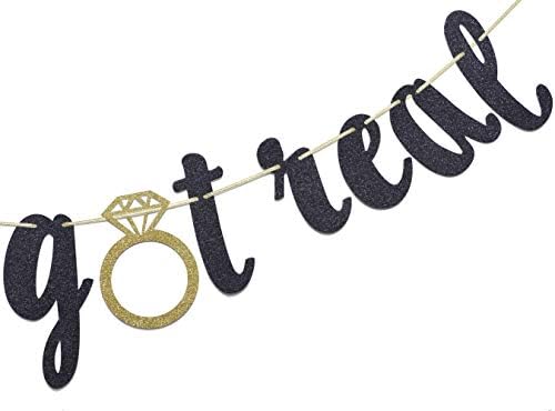 Firefairy Glitter Bunting Banner Black Gold