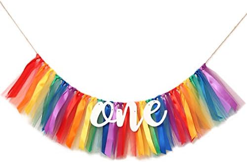 WAOUH Rainbow Birthday Banner - Highchair Decoration