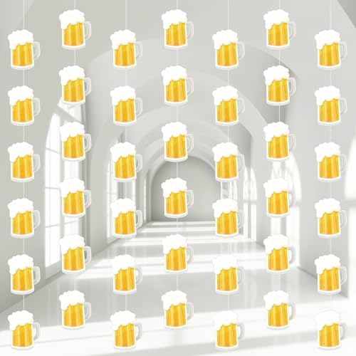 Pajean 8 Pcs Beer Mug Garland Banners for Parties