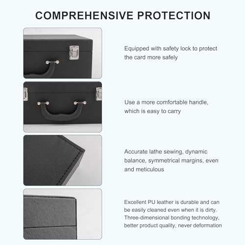 Leather Closure Card Storage Box for 3300 Trading Cards