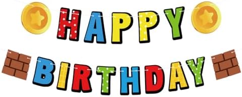 Happy Birthday Colorful Banner with Cartoon Design