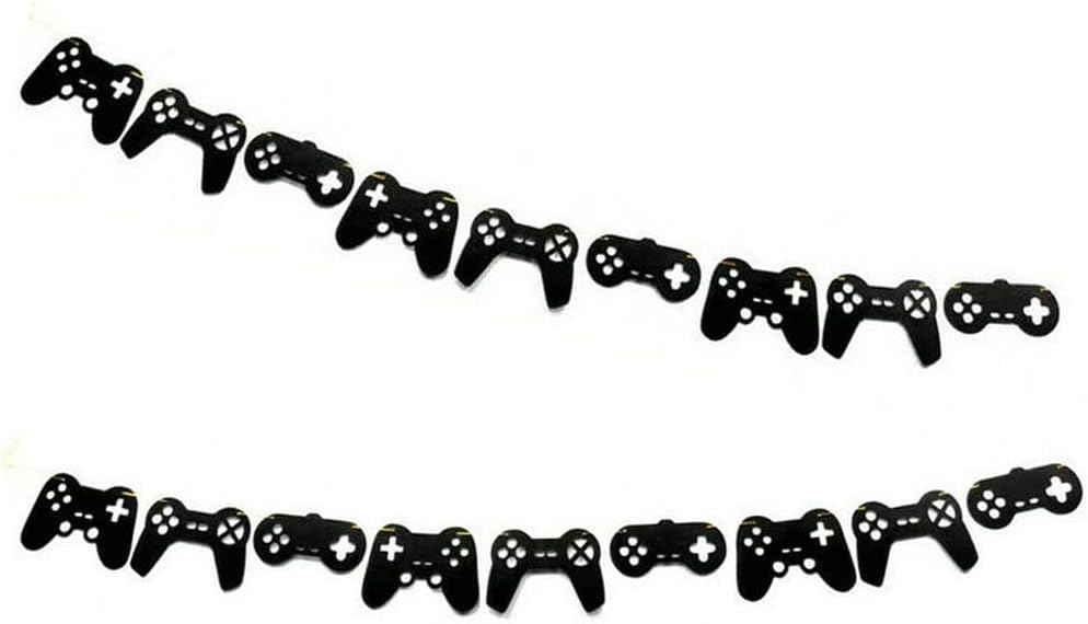 Video Game Controller Birthday Banner - Black