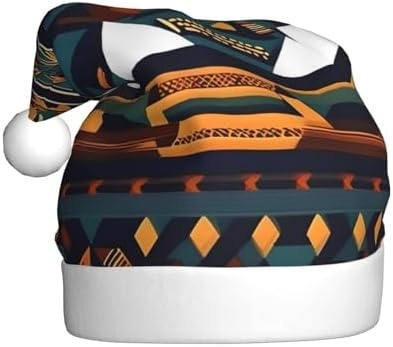 QINZHENG Novelty Santa Hat with African Print for Women