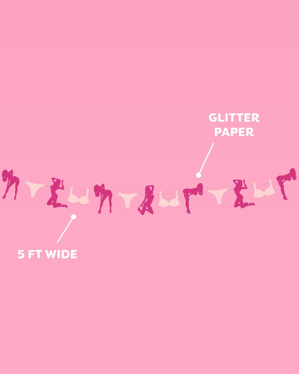 Xo Fetti Bachelorette Party Banner Pink 5 Ft