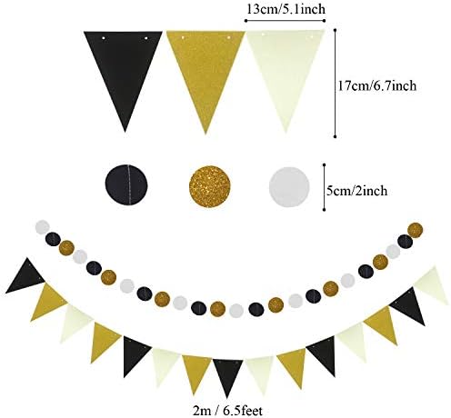 ZERODECO Black and Gold Party Decor Kit