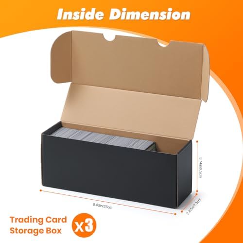 ZY PLUM 3 Pack Trading Card Storage Boxes